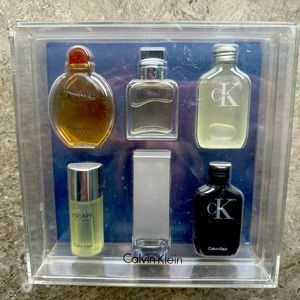 VINTAGE Calvin Klein For MEN Eau De Toilette 6 Piece GIFT SET Escape Obsession